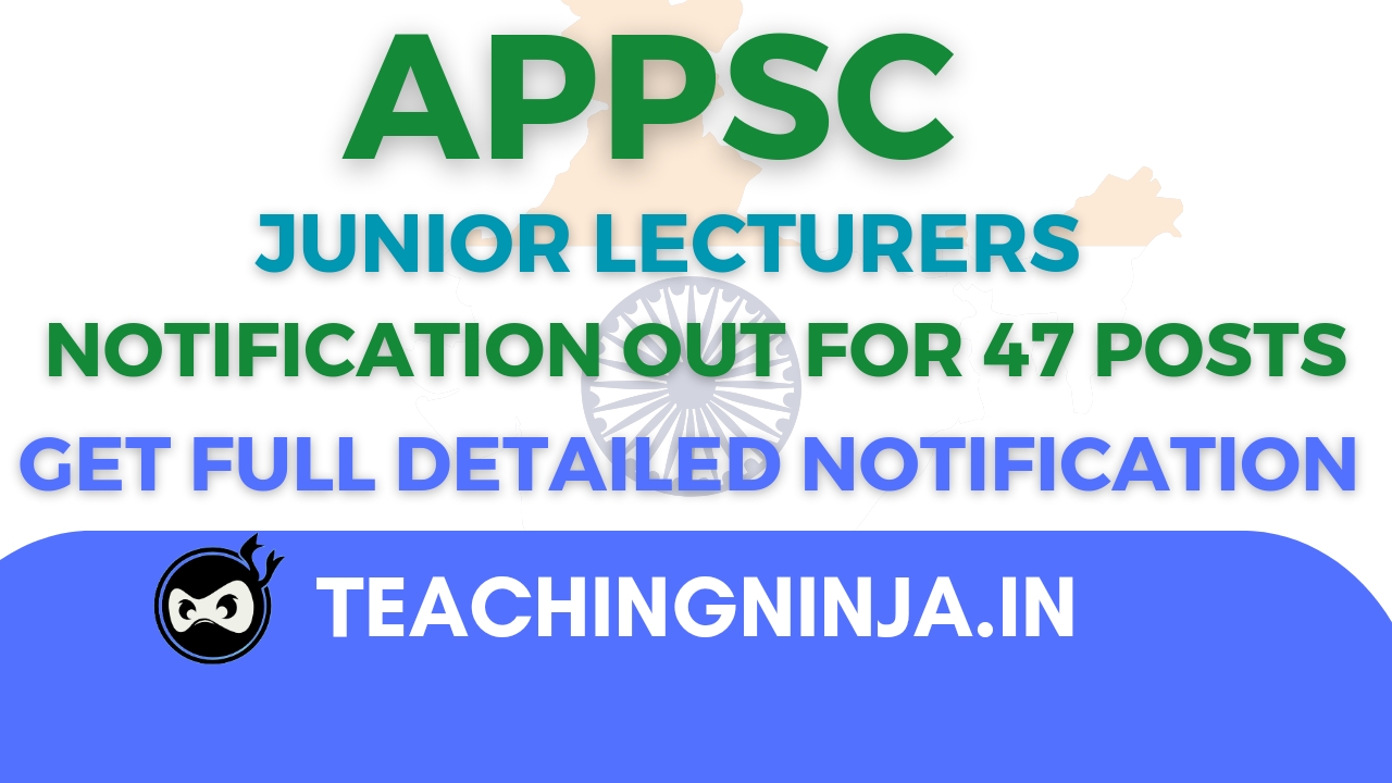 APPSC Junior Lecturer Recruitment 2024