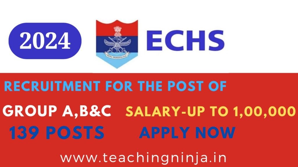 ECHS Recruitment 2022: Salary up to 100000, Check Post, Qualification and  How to Apply Here