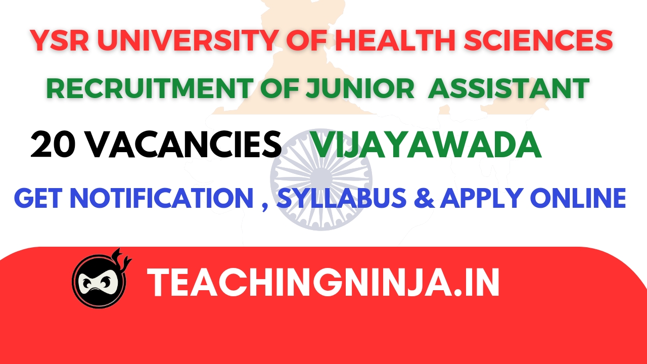 YSR University Recruitment