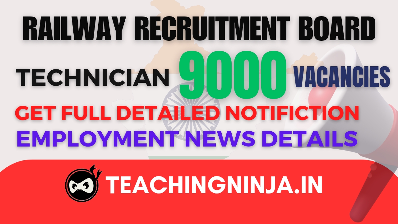 RRB Recruitment Technician 2024 Apply 9000