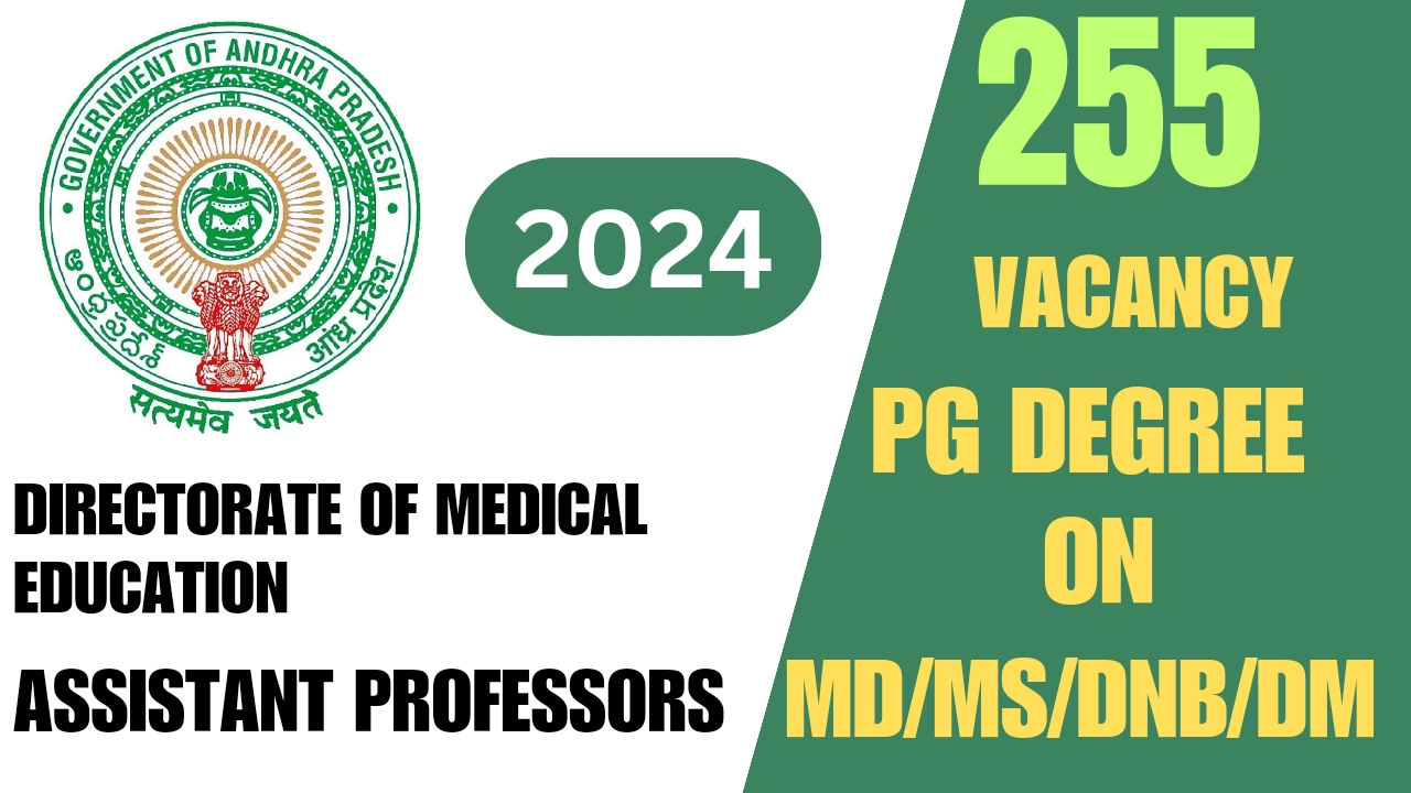 AP Assistant Professor Recruitment 2024 in DME