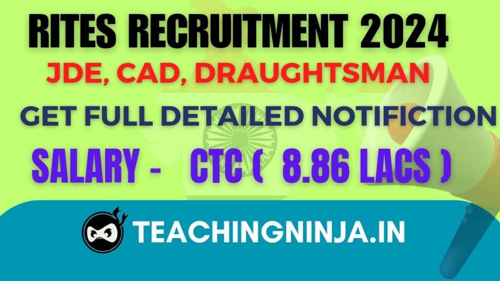 RITES Recruitment 2024 Draughtsman and Other 68 Posts