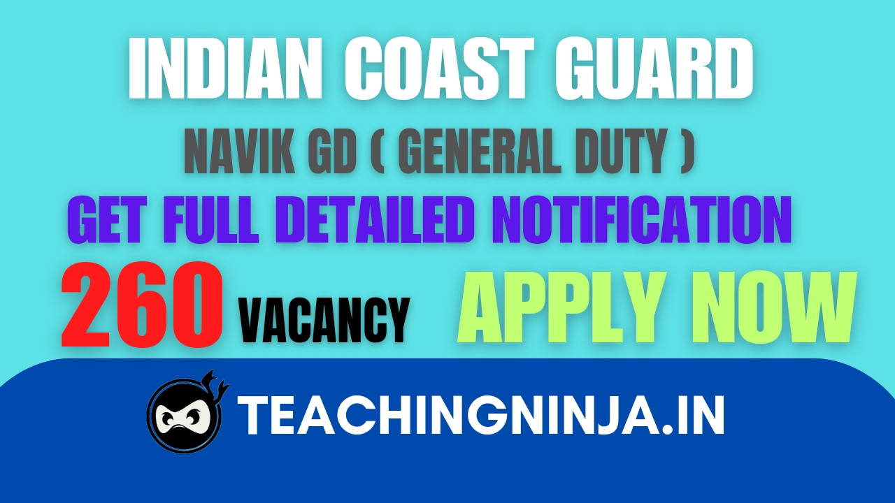 Indian Coast Guard Recruitment 2024 Navik GD