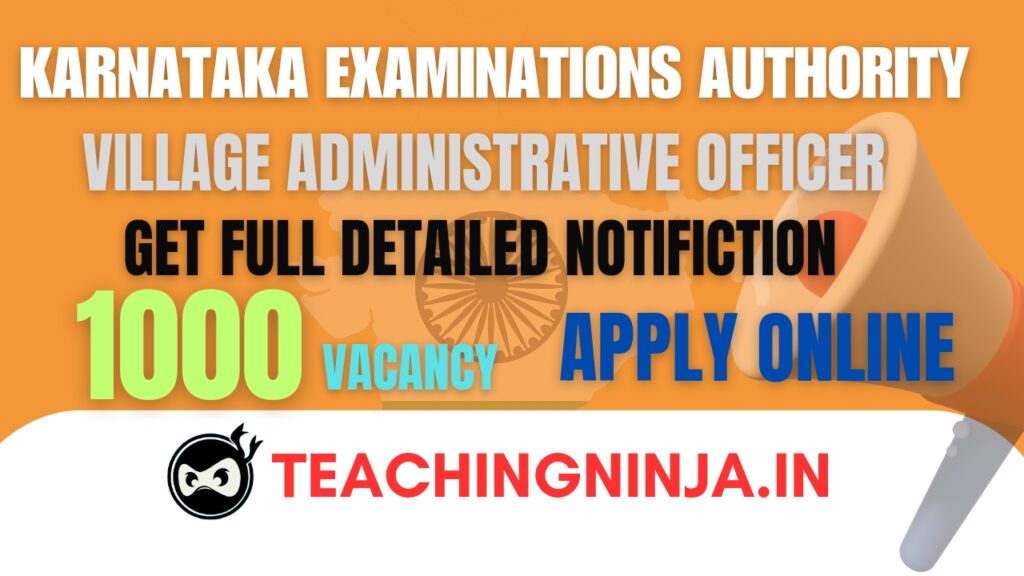 KEA Village Administrative Officer 1000 posts