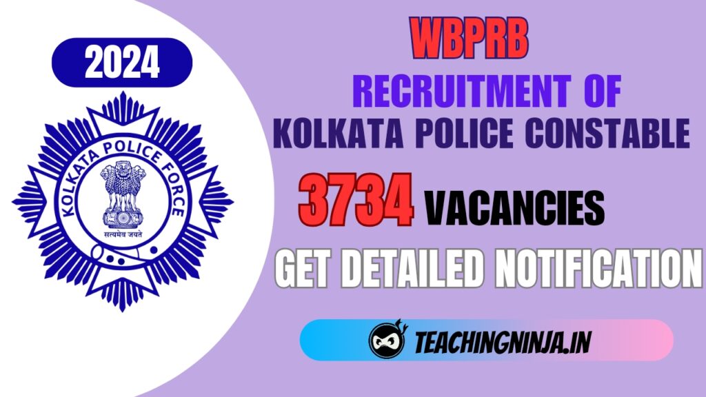 WBPRB Recruitment 2024 Constable 3734 Posts