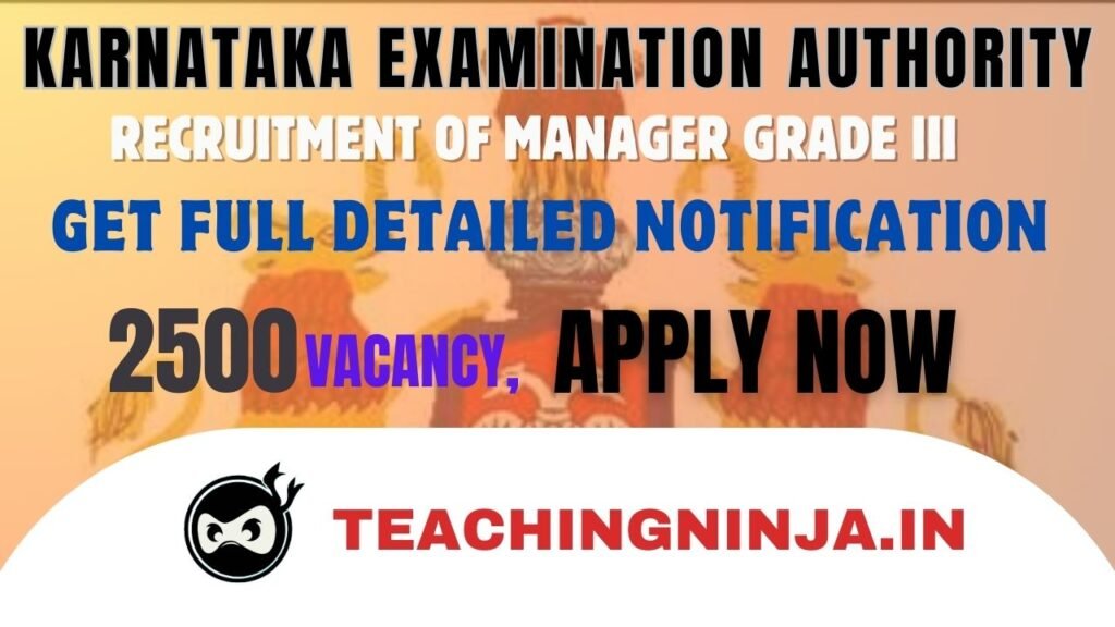 KEA Manager Grade III Non Supervisory 2500 posts