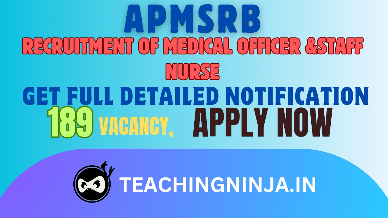 APMSRB 2024 Recruitment Medical Officer