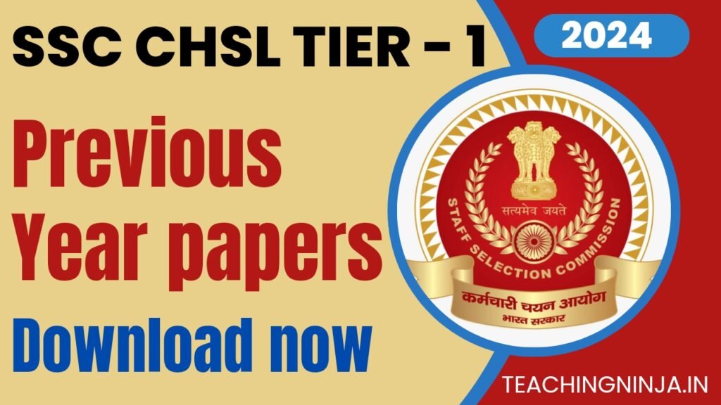 SSC CHSL previous papers download 2024