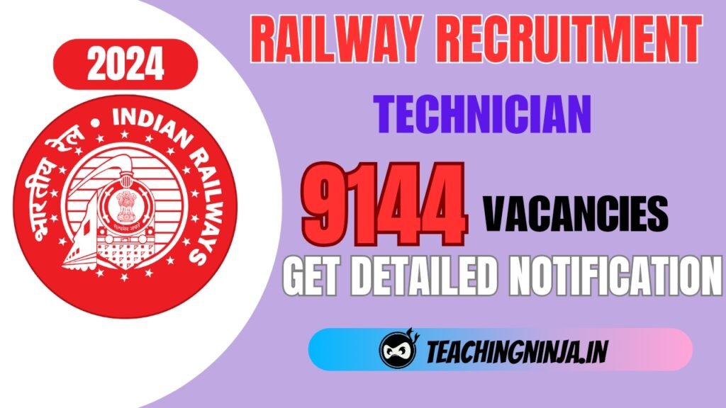 RRB Railway Technician 9144 Posts Recruitment