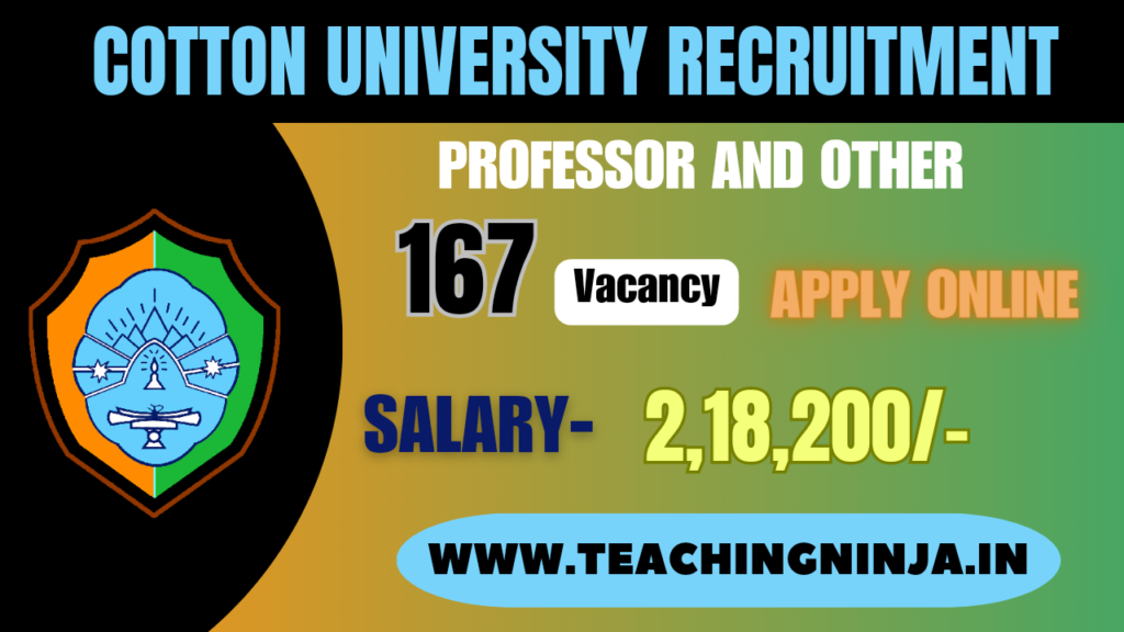 Cotton University Recruitment Professor And Other 167 Posts 2024 Apply Check Eligibility Details