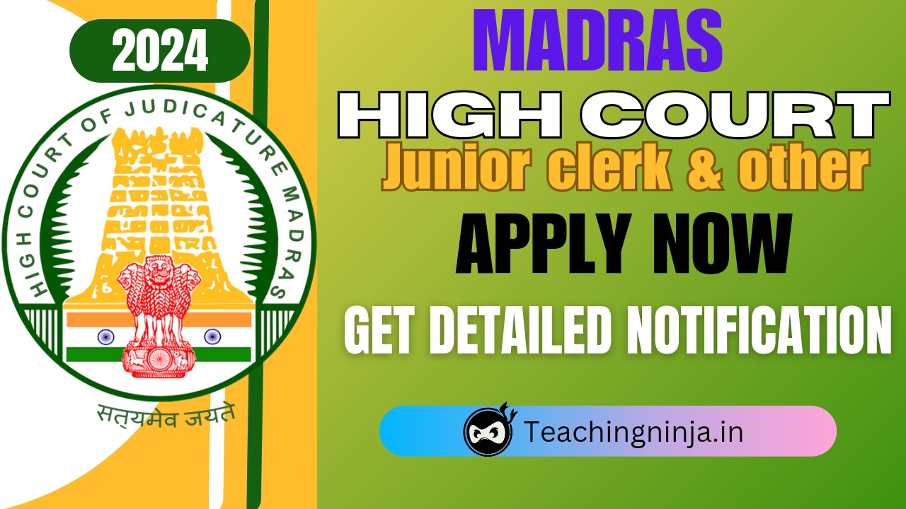 Madras High Court Junior Clerk And Other 74 Posts