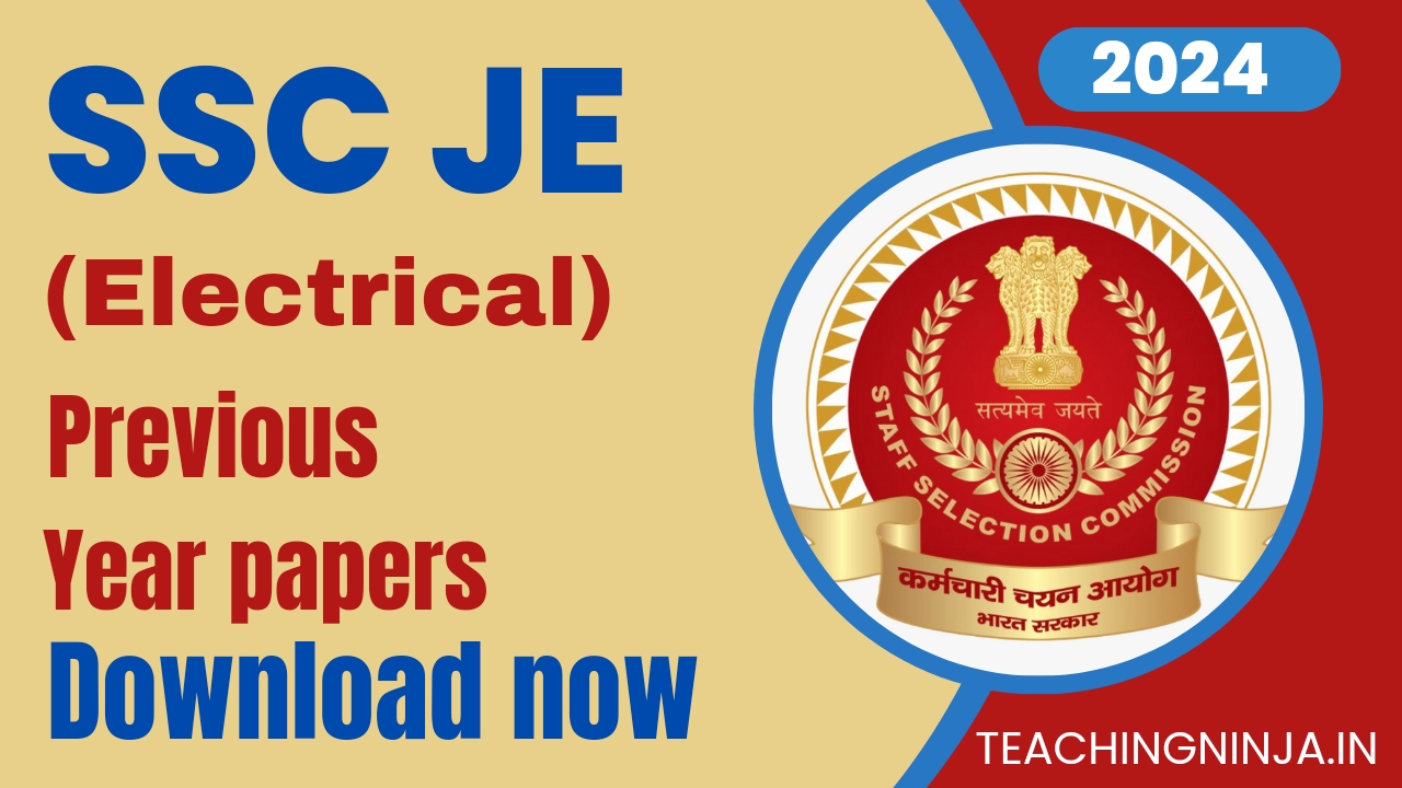 SSC JE Electrical 2023 Previous Papers Download