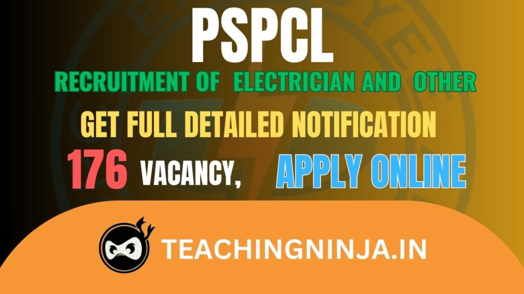 PSPCL Recruitment 2024 Electrician Jr. Plant