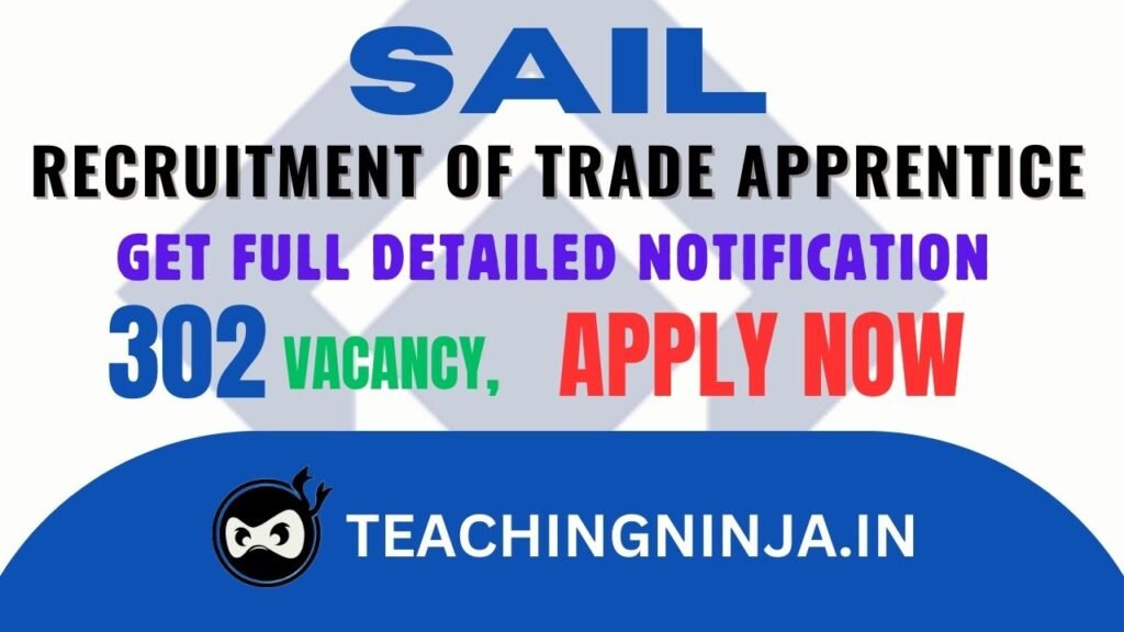 SAIL IISCO Steel Plant Trade Apprentice 302 posts