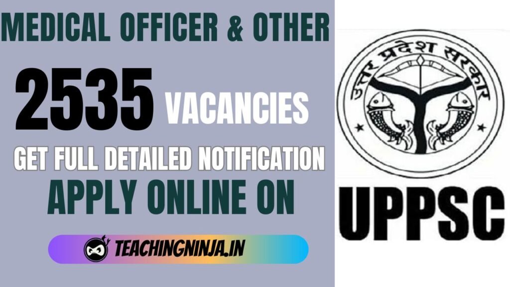 UPPSC Medical Officer and Other 2535 Posts