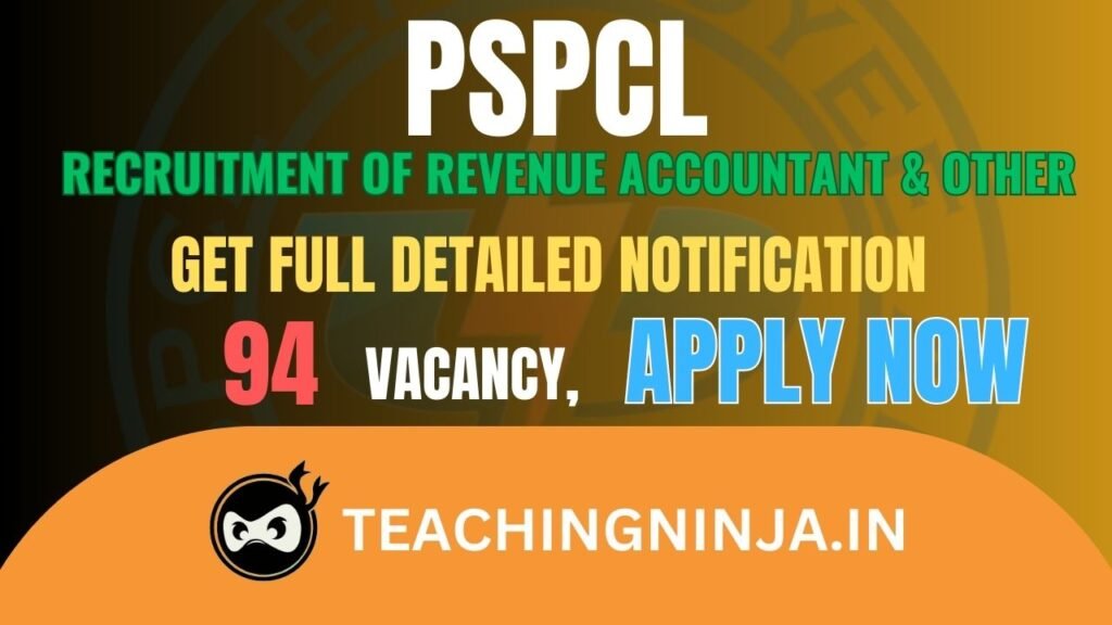 PSPCL Recruitment 2024 Revenue Accountant