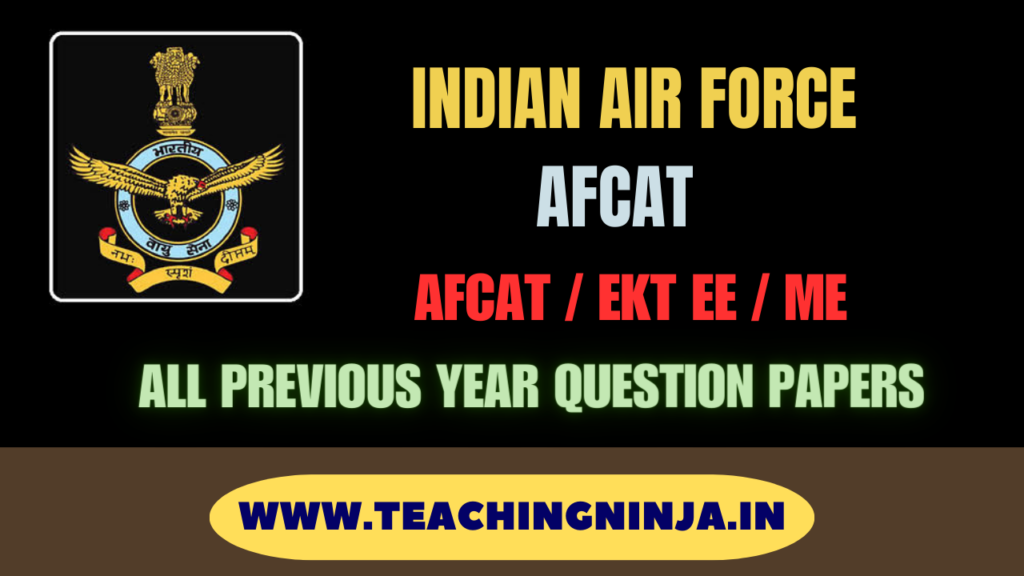 AFCAT EKT Previous Question Papers 2011 to 2023 Download