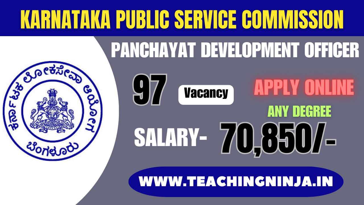 KPSC Vacancy Panchayat Development Officer HK 97 Posts Recruitment 2024 Apply Online Check Eligibility Details