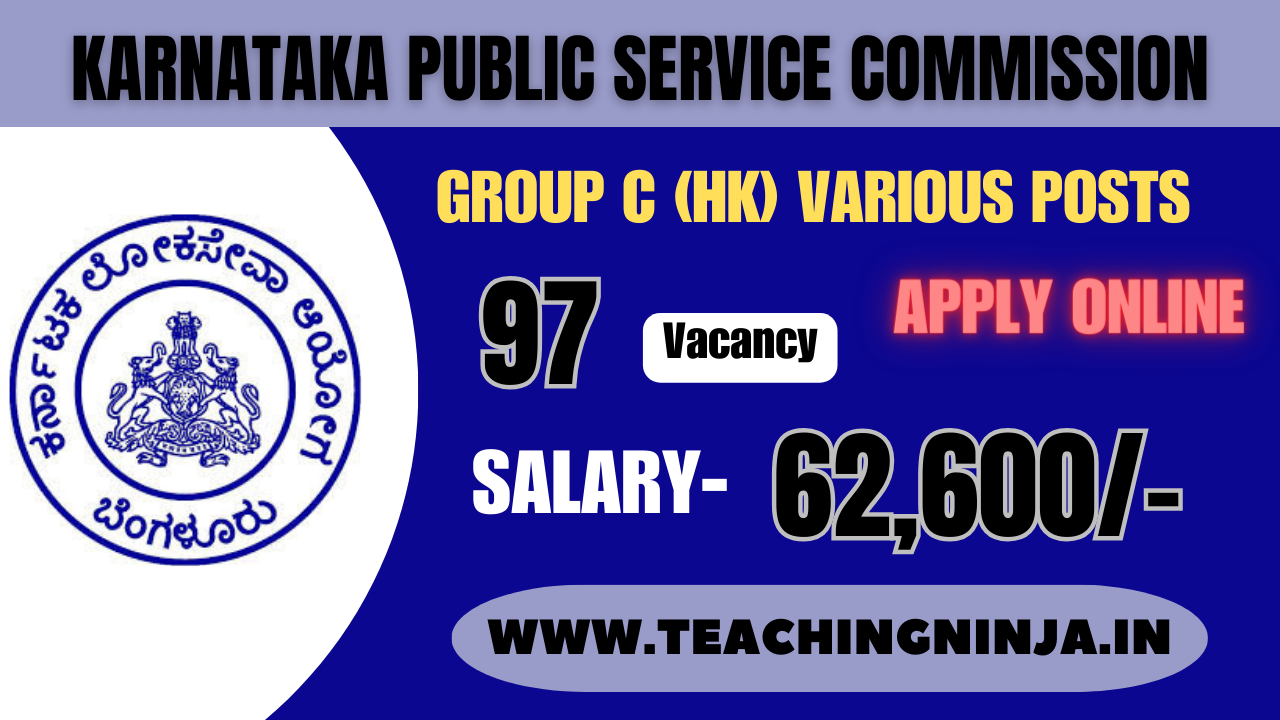 KPSC Vacancy Group C HK 97 Posts Recruitment 2024 Apply Online Check Eligibility Details