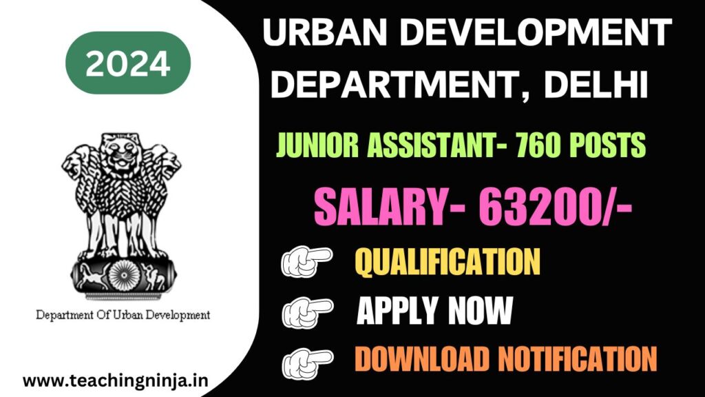 UDD Delhi Junior Assistant Notification 2024