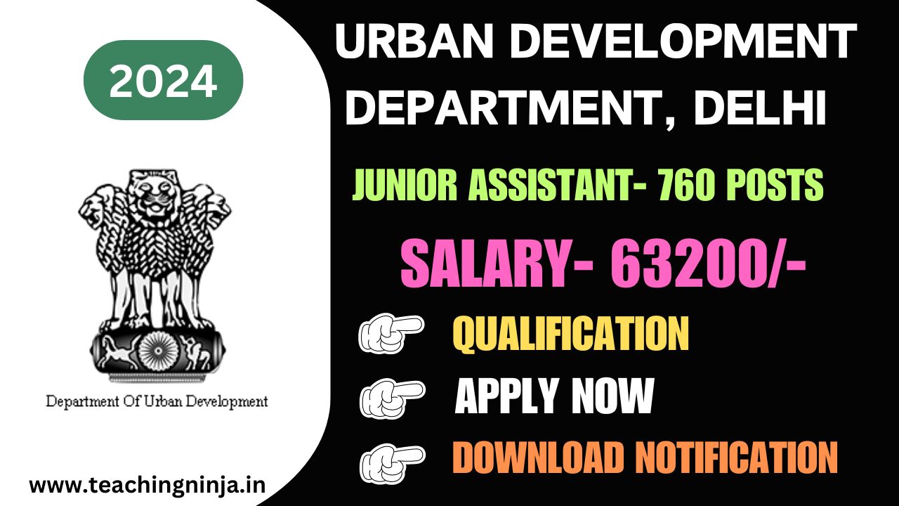 UDD Delhi Junior Assistant Notification 2024