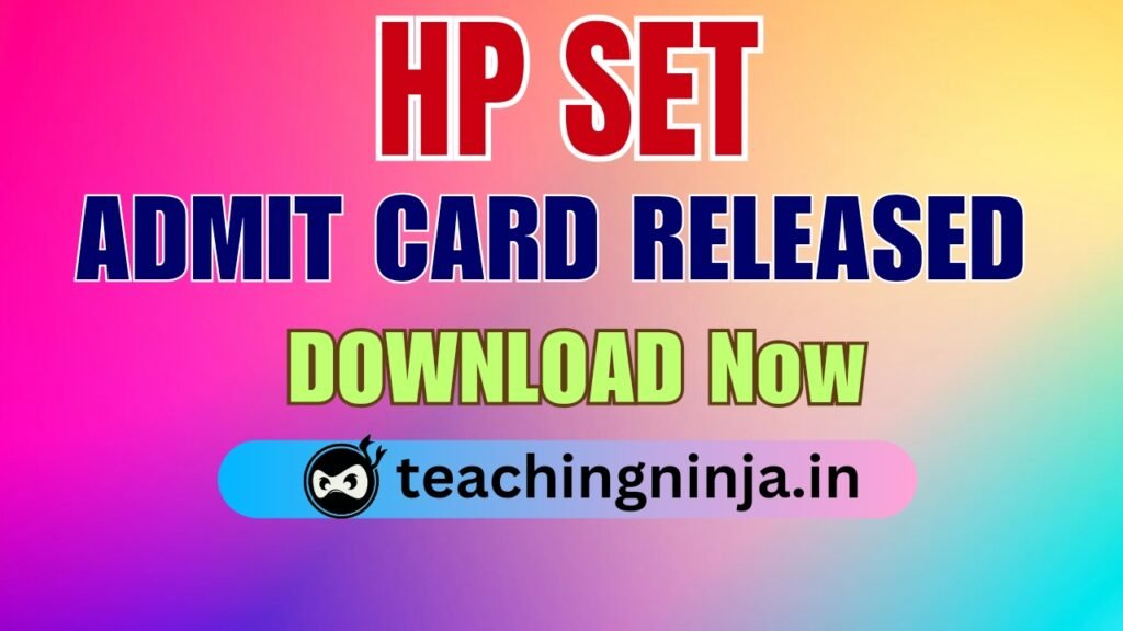 HP SET 2024 Admit Card Link Available Here