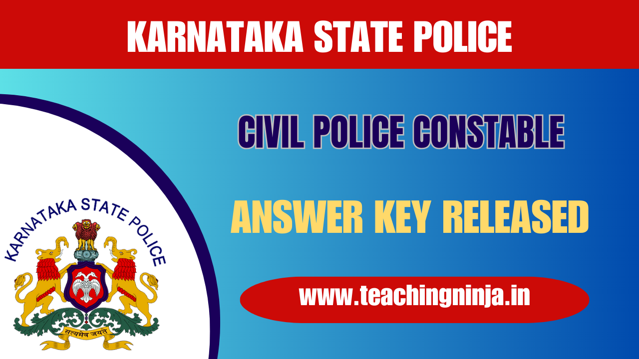 KSP Civil Police Constable Answer Key Released Now, 2024 Download