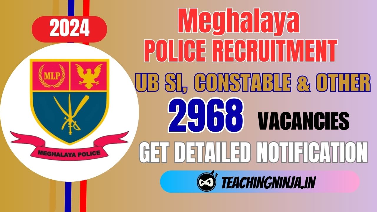 Meghalaya Police Recruitment 2024 UB Constable