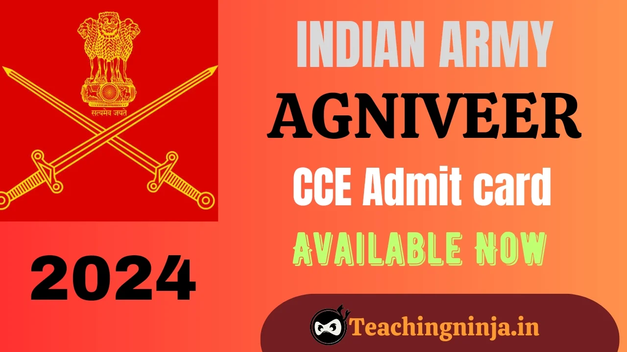 Indian Army Agniveer CCE Admit Card 2024 Released