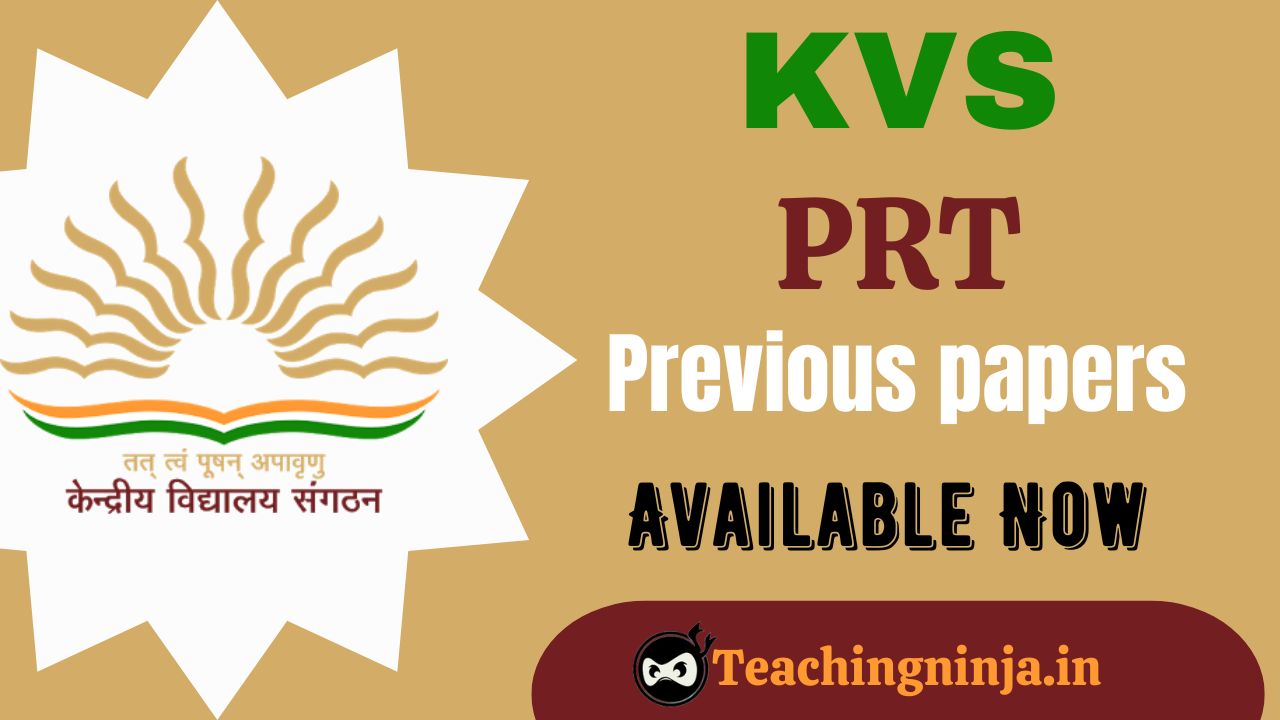 KVS PRT 2023 to 2010 Previous Papers Download Pdf With Answer Keys