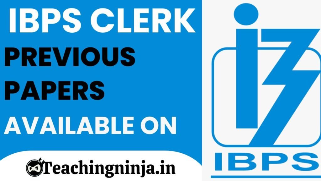 IBPS Clerk All Previous Year Papers Download Pdf