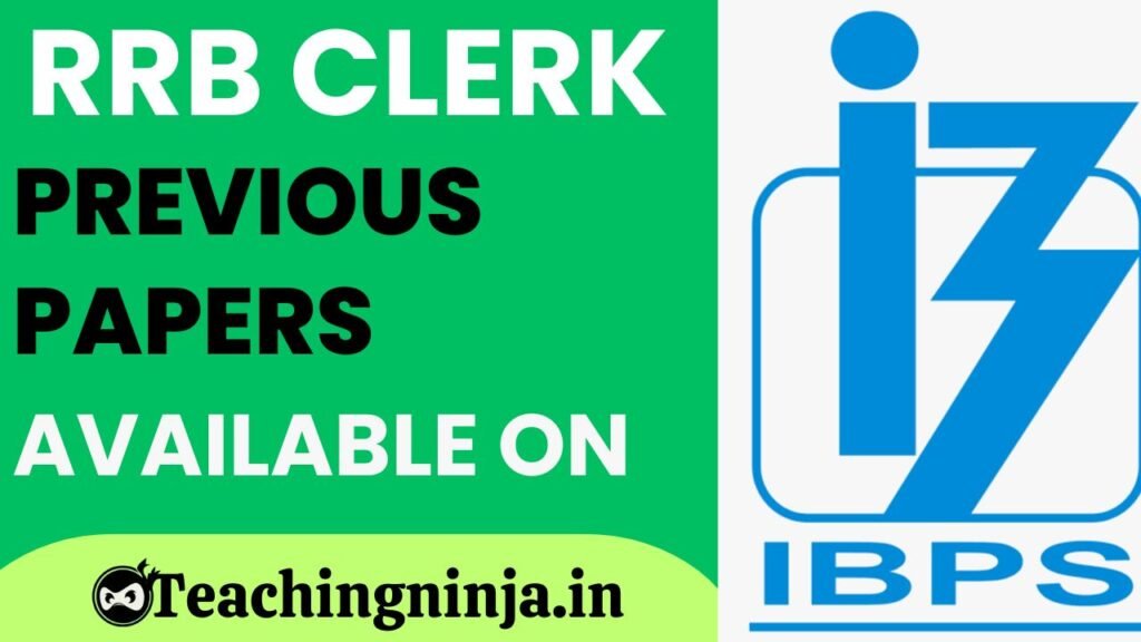 RRB Clerk 2023 All Previous Papers Download Pdf