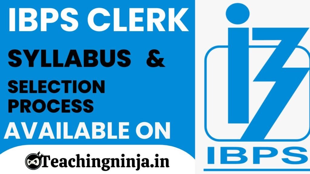 IBPS Clerk 2024 Syllabus and Selection Process