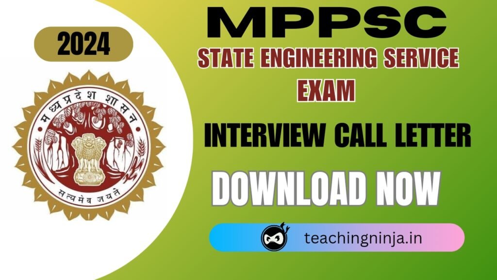 MPPSC State Engg Service Exam 2023 Admit Card