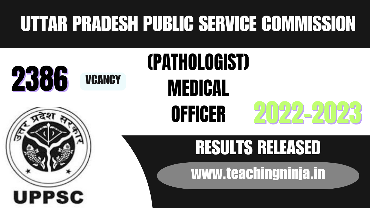 UPPSC 2023 Medical Officer Pathologist Results Released