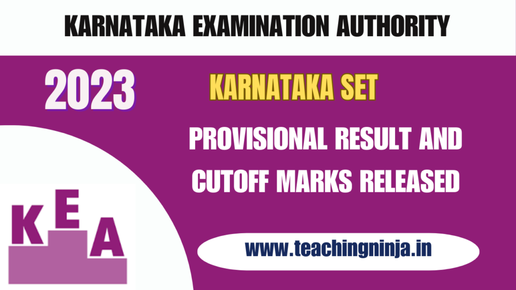 Karnataka SET Provisional Result Cutoff Mark 2023 Released