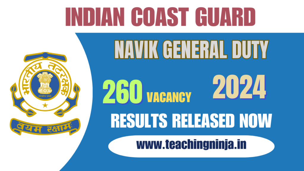 Indian Coast Guard Navik General Duty 2024 Results Released