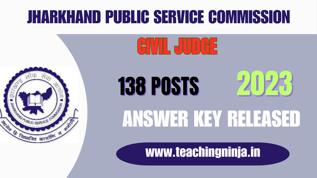 JPSC 2023 Answer Key Civil Judge Released Now, Download