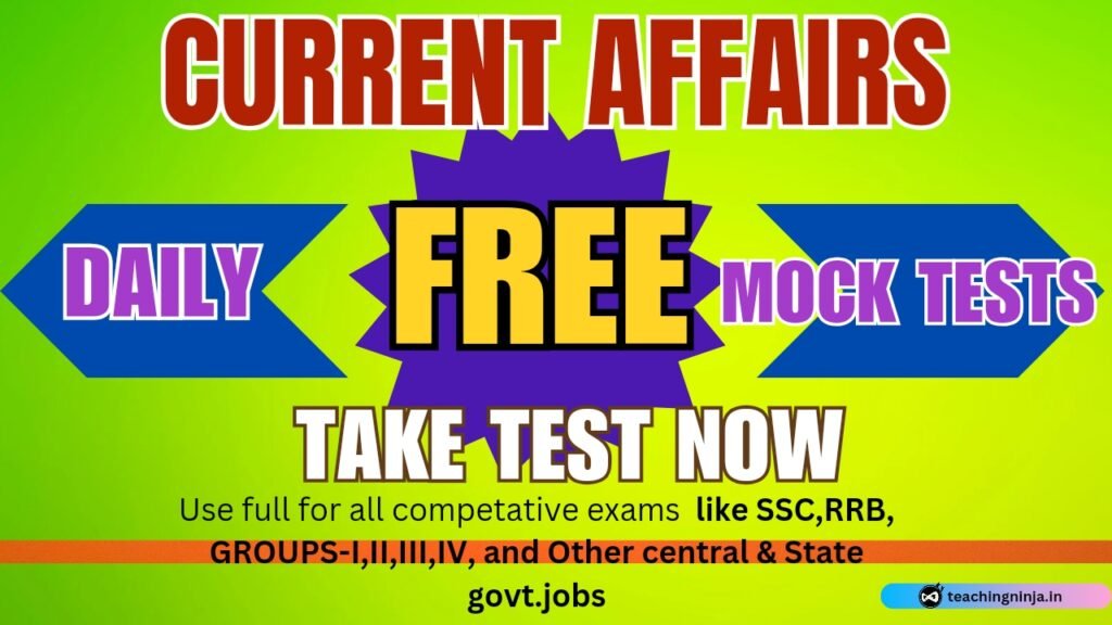 Daily Current Affairs Mock Test April month 2024