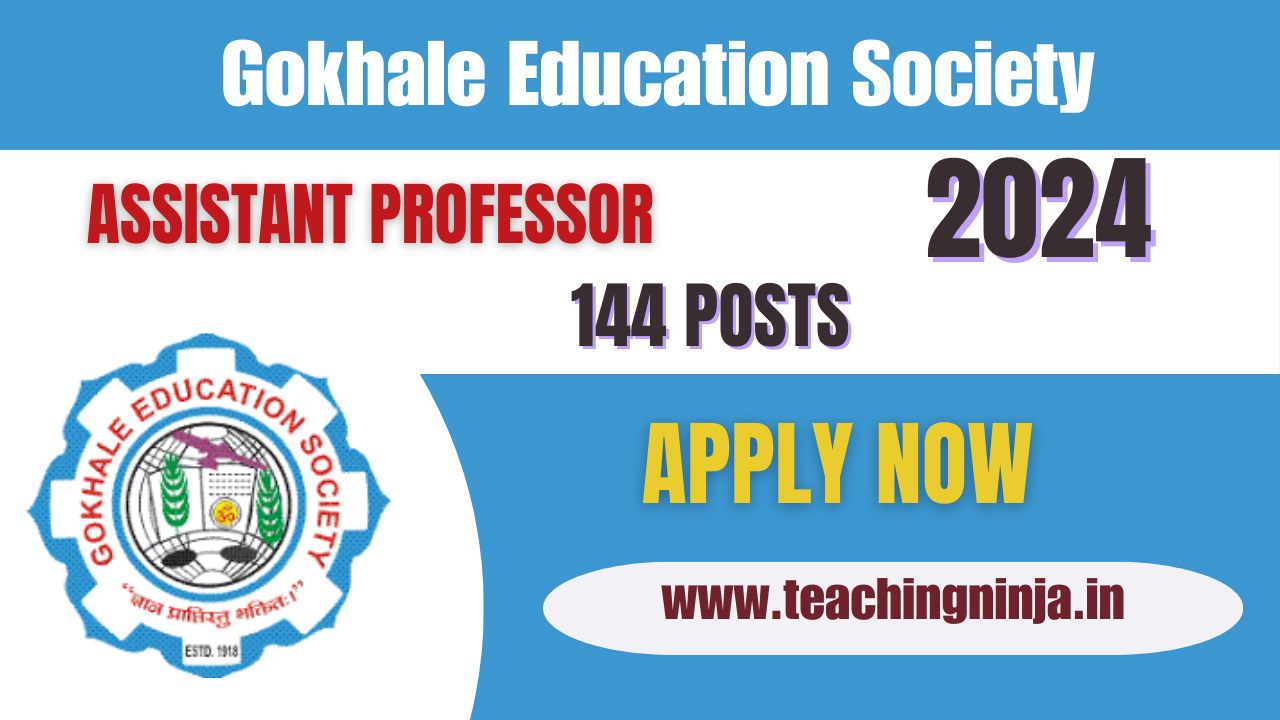 GES Notification 2024 Assistant Professor 144 Posts Walk In Apply Offline, Check Eligibility Details.