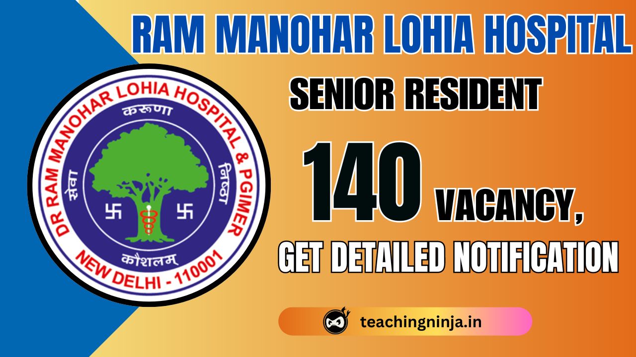 RMLH Senior Resident 140 Posts Notification 2024