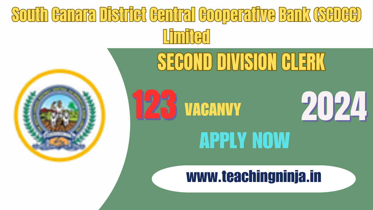 SCDCC Bank 2024 Second Division Clerk 123 Posts Apply Online, Check Eligibility Details.