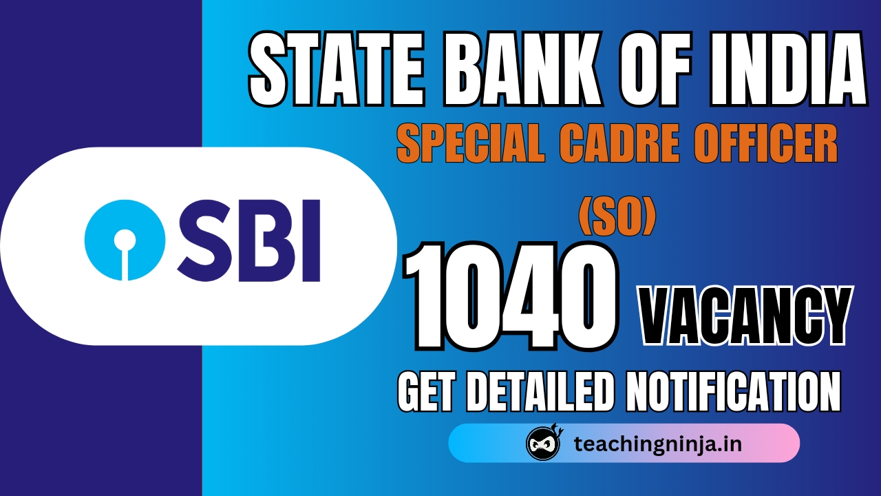 SBI Special Cadre Officer 1040 Posts Recruitment