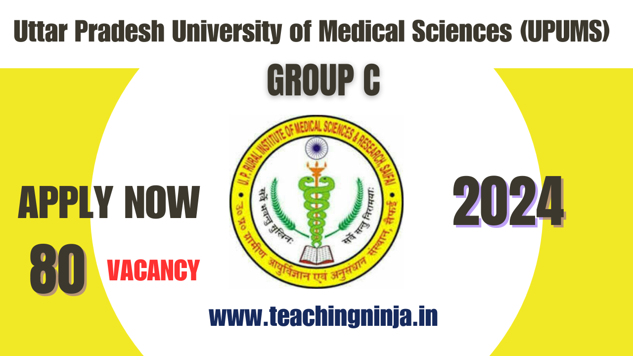 UPUMS Group C Notification 82 Posts 2024 Apply Online, Check Eligibility Details.