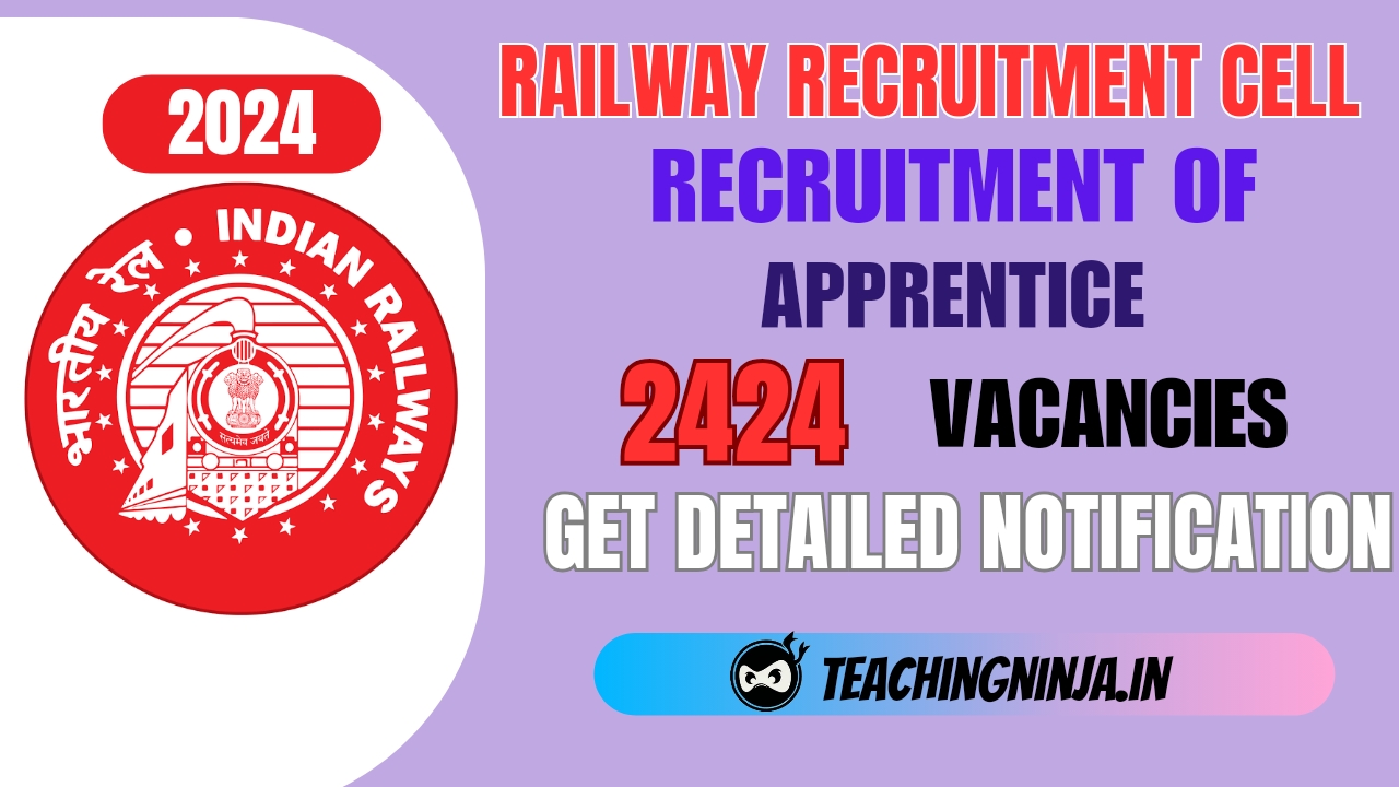 RRC Central Railway Apprentice 2424 Posts