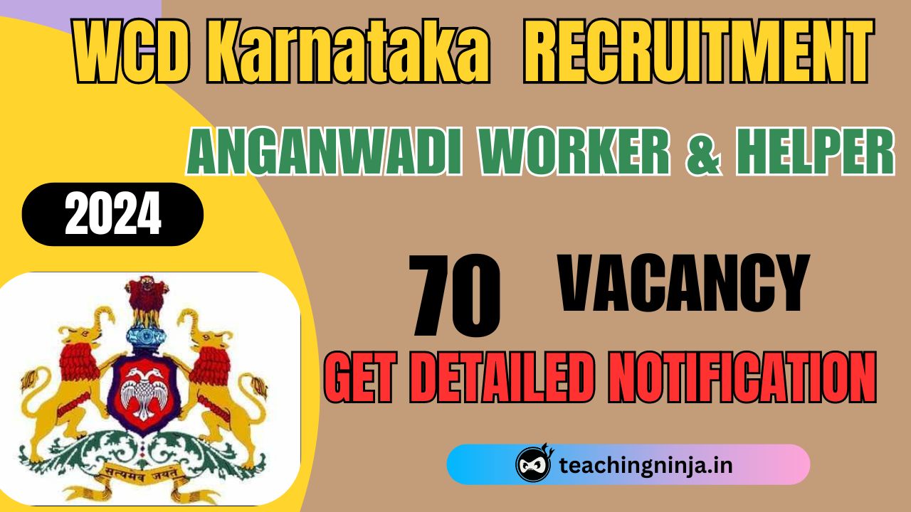 WCD Shirahatti Recruitment 2024 Anganwadi Worker