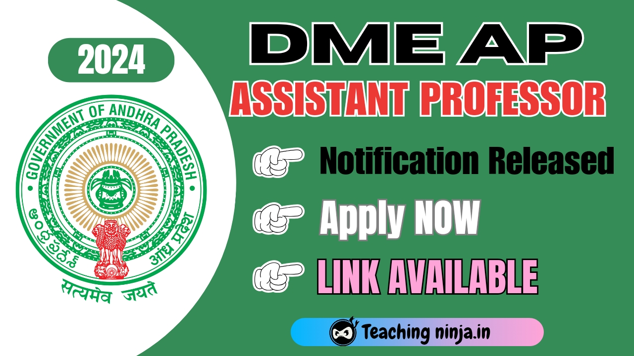 DME AP Assistant Professor 488 Posts Recruitment