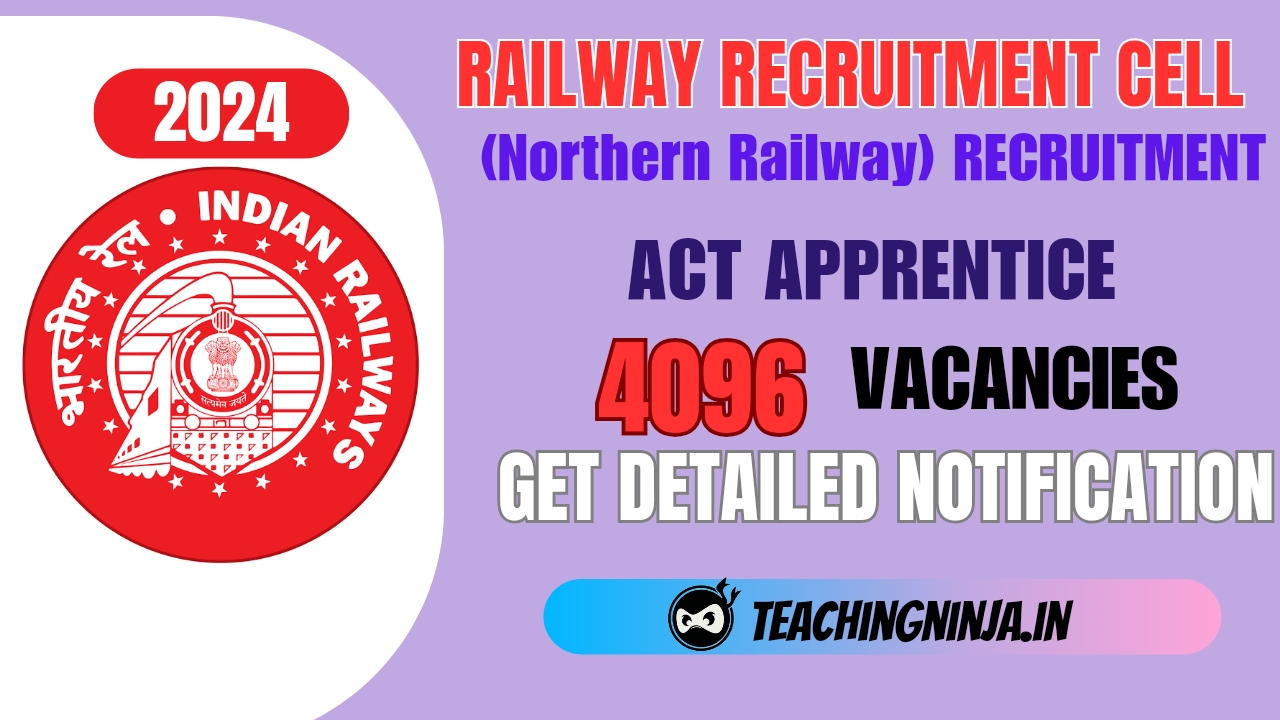 RRC Northern Railway Act Apprentice 4096 Posts