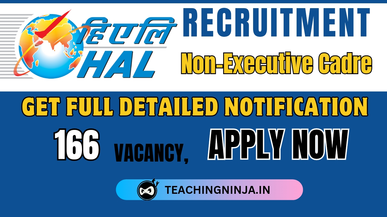 HAL Non Executive Cadre 166 Posts Recruitment