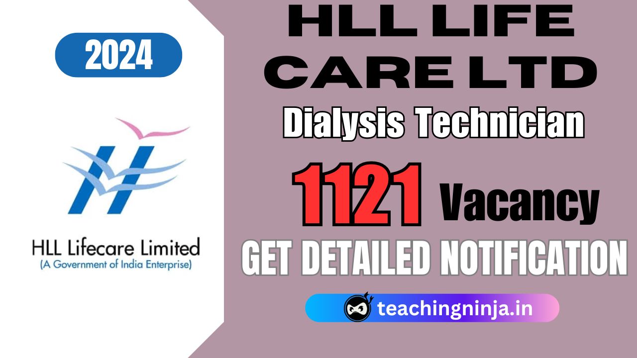 HLL Lifecare Limited Dialysis Technician 1121